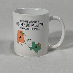 Mother Daughter State Connection Mug - White Ceramic Georgia and Texas